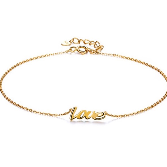 Jewelry - SOLD DIFFERENT WEBSITE 18k Gold Love Ankle bracele